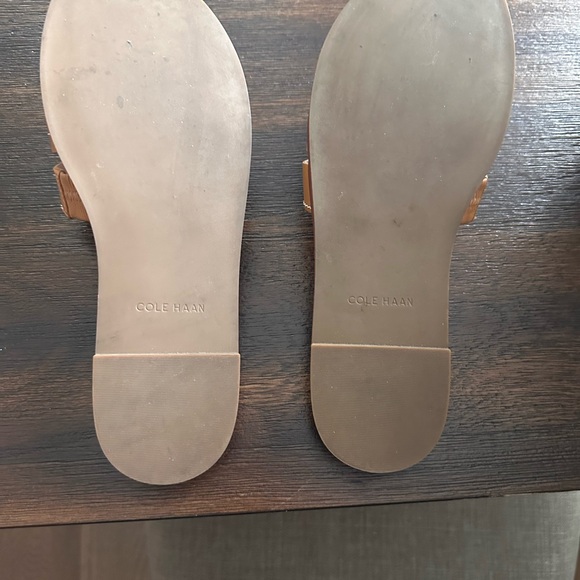 Cole Haan Women’s Cognac Leather Slide Sandals - Picture 4 of 5